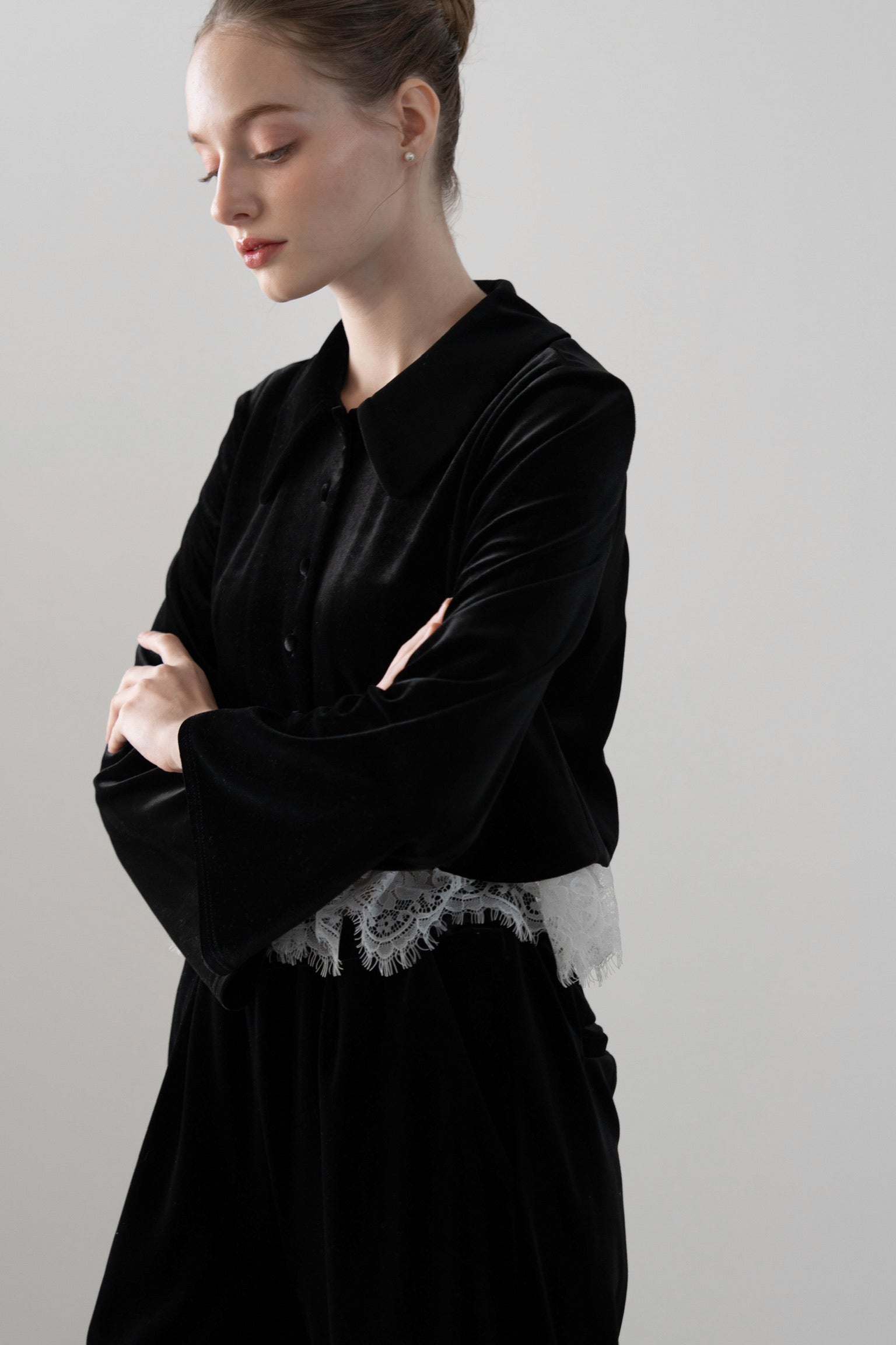 velvet lace tops – Acka online store