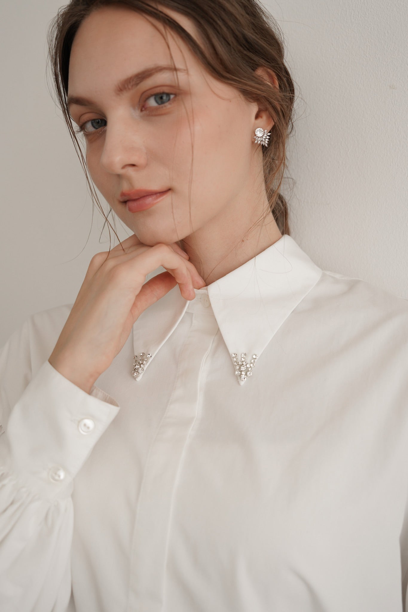 bijou collar volume shirt – Acka online store