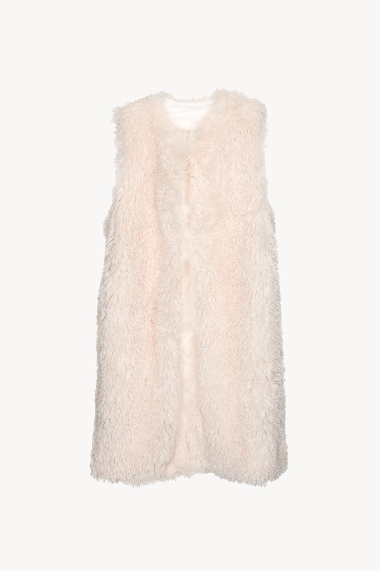 fur long vest