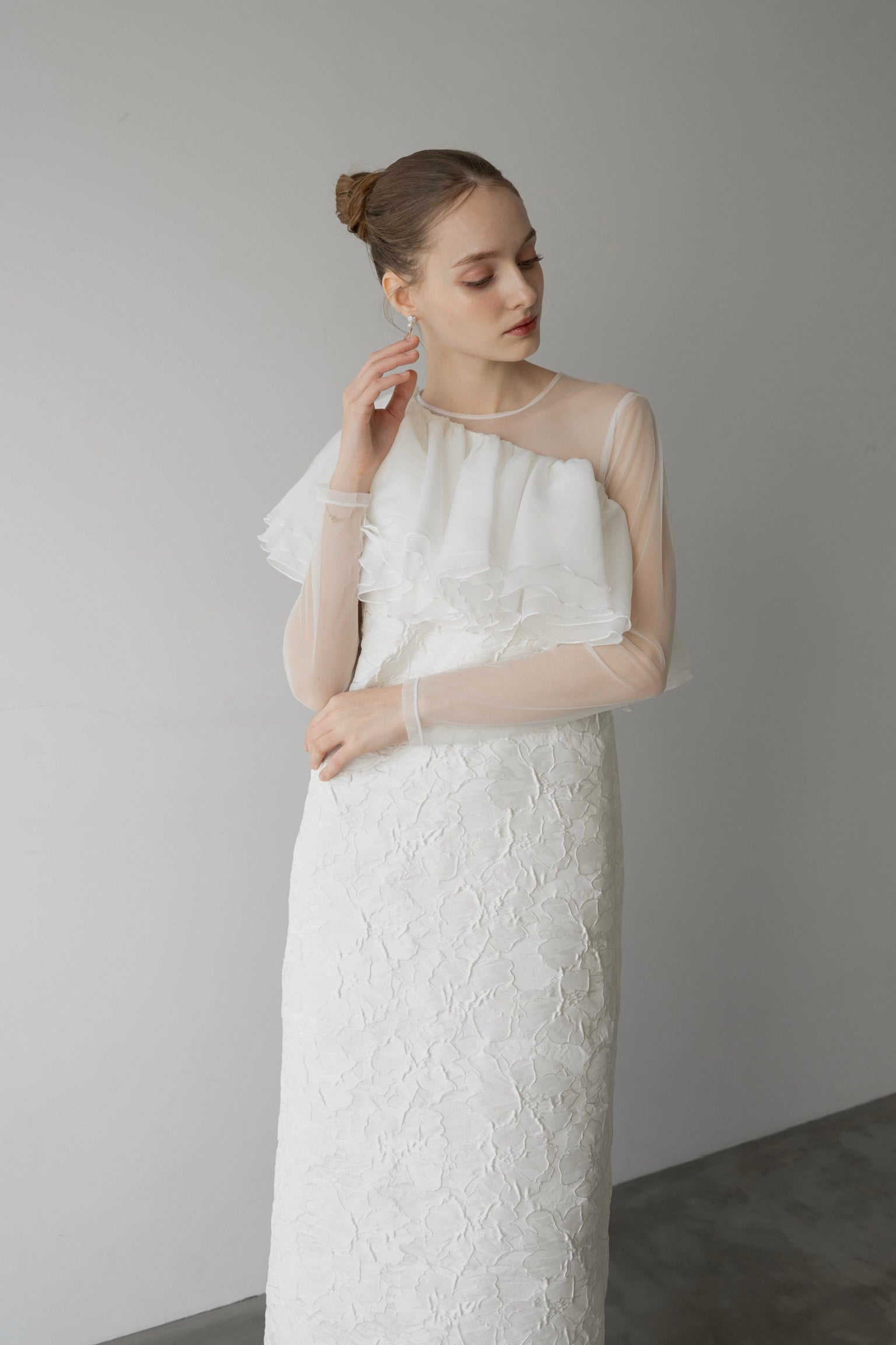 jacquard frill dress – Acka online store
