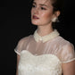 [Édition] pearl collar jacquard dress