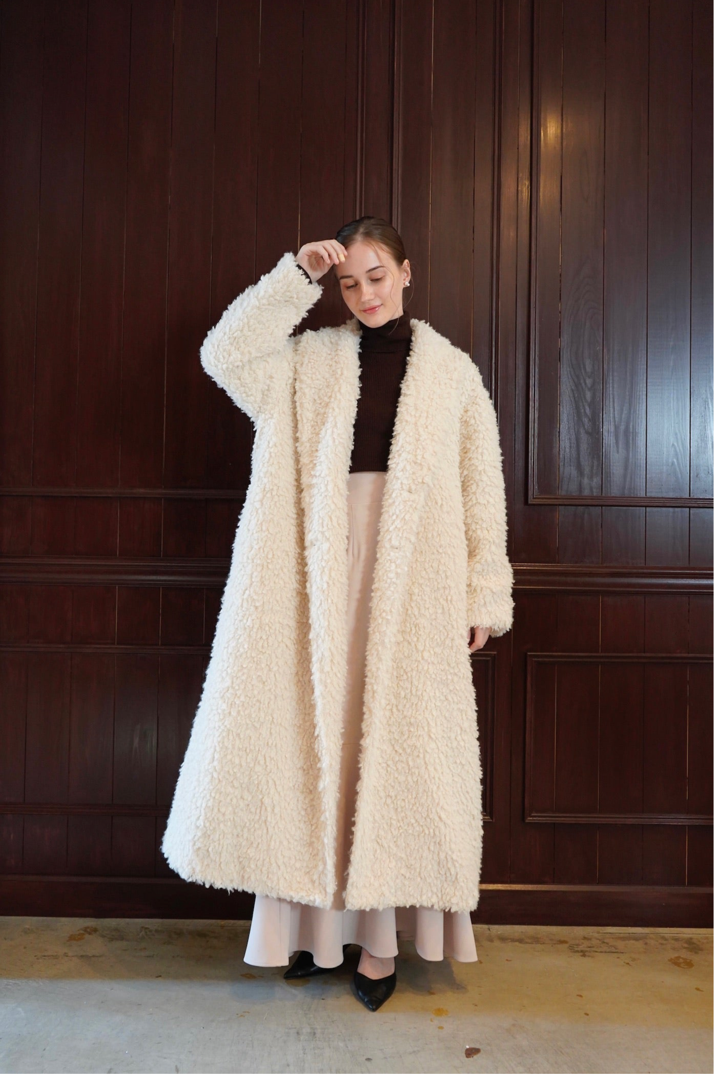 poodle boa long coat – Acka online store poodle boa long coat