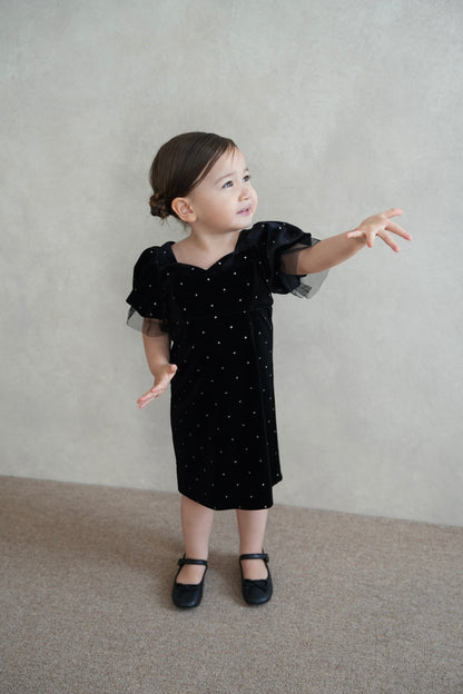 ［kids］bijou dot velours dress