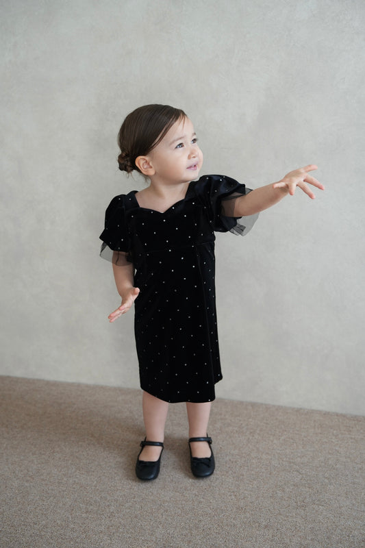 ［kids］bijou dot velours dress