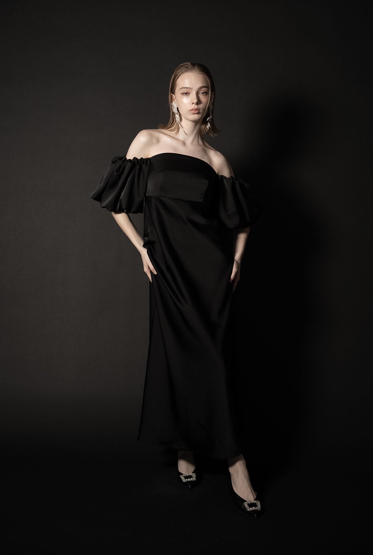 ［Édition］soft line puff dress