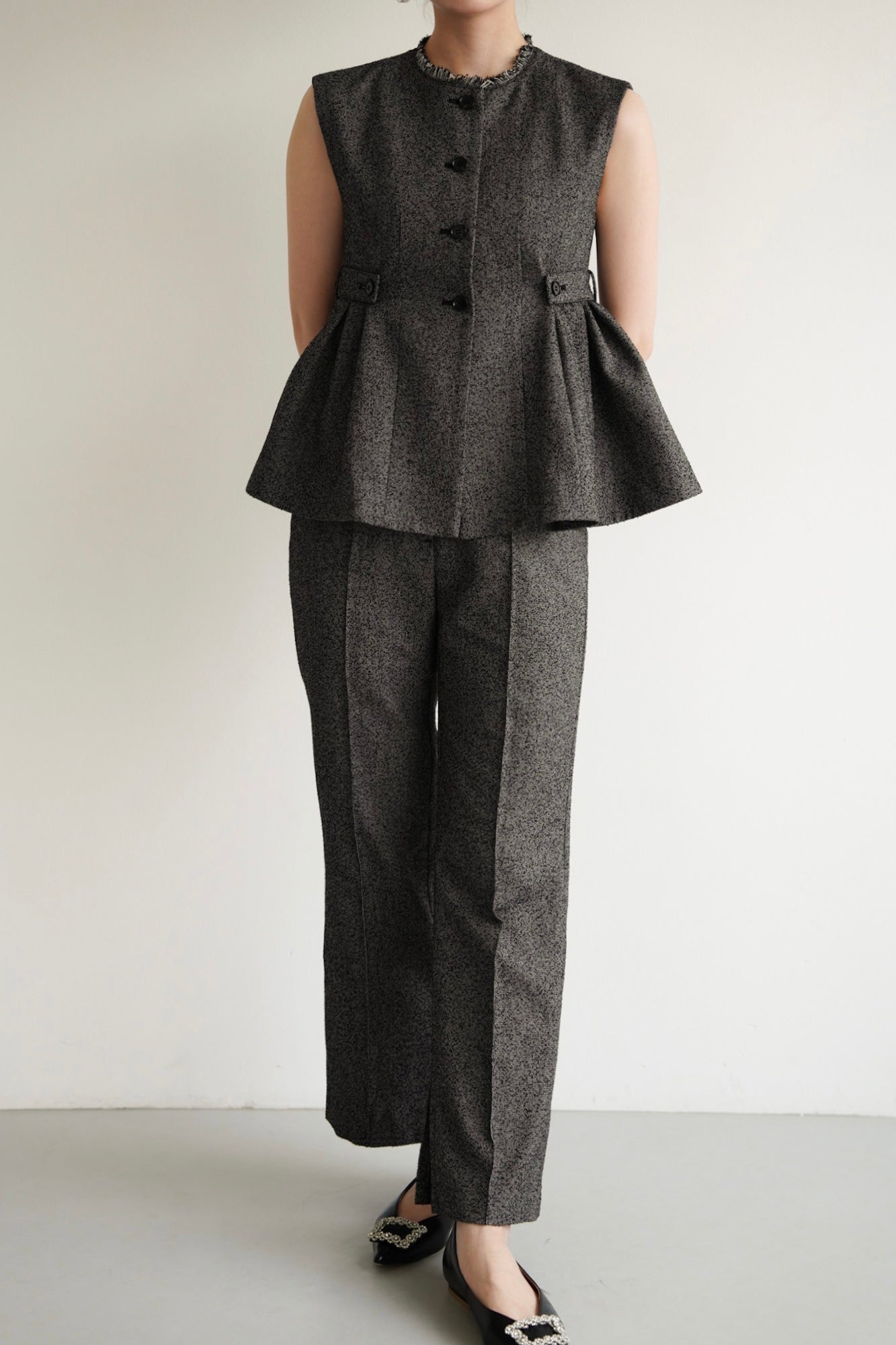 center line tweed pants