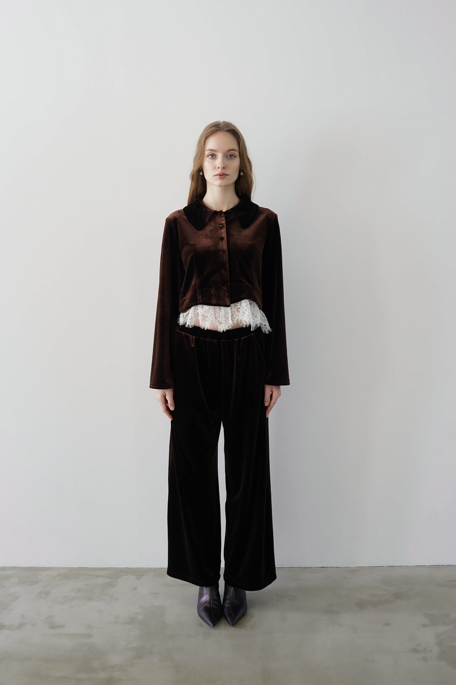 velvet lace tops – Acka online store