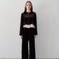 velvet straight pants