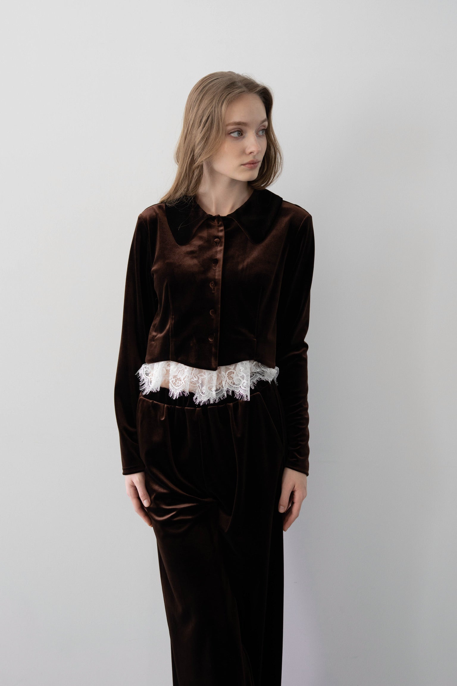 velvet lace tops – Acka online store