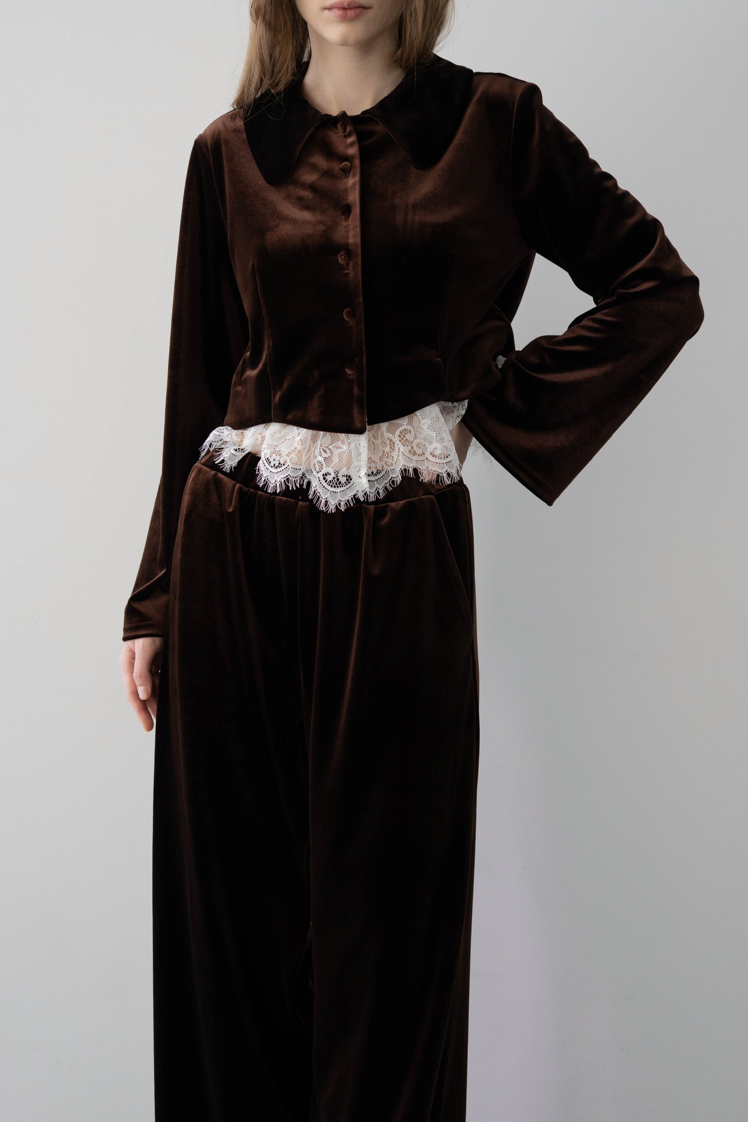 velvet lace tops – Acka online store