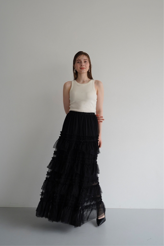 tulle long skirt