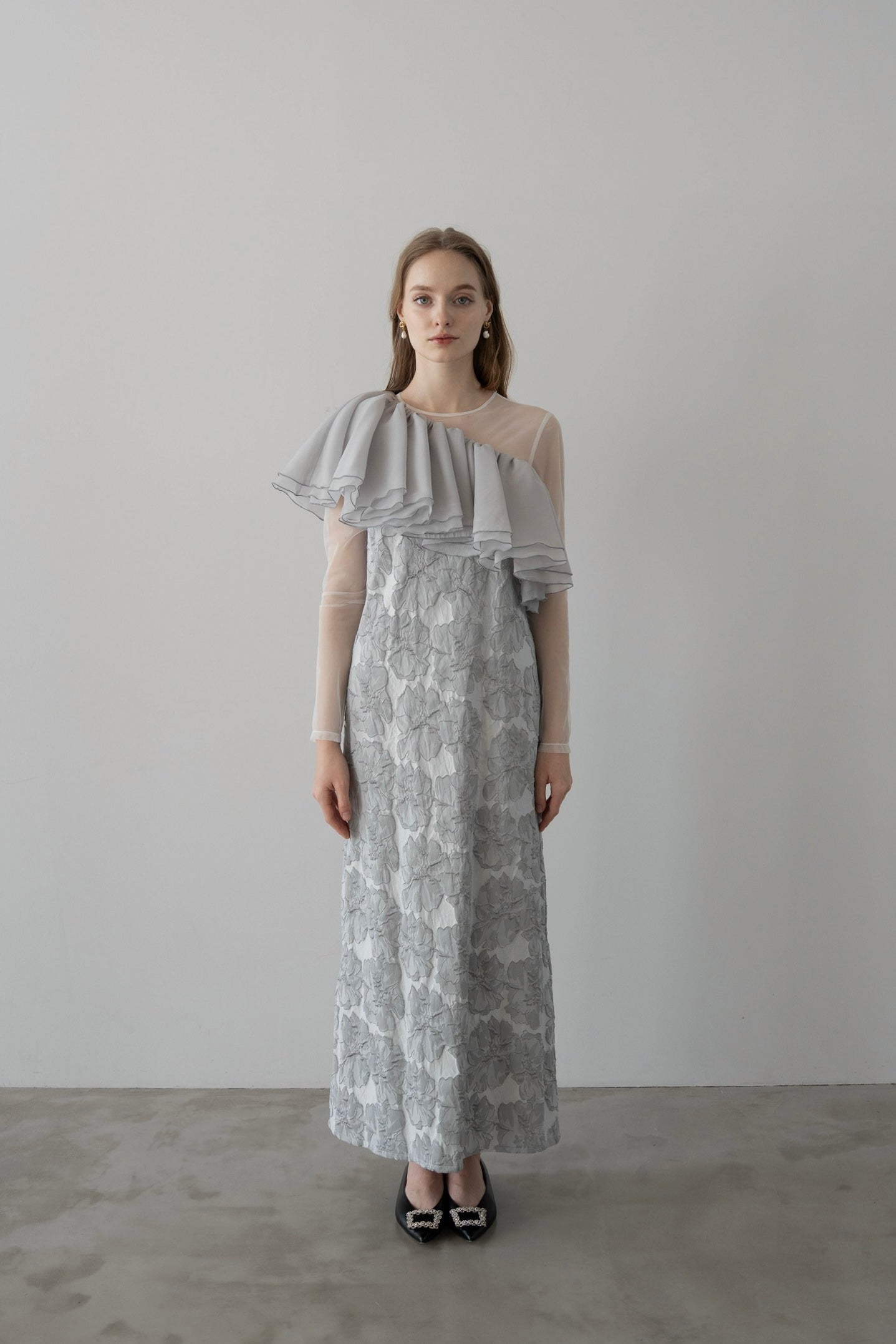 jacquard frill dress – Acka online store