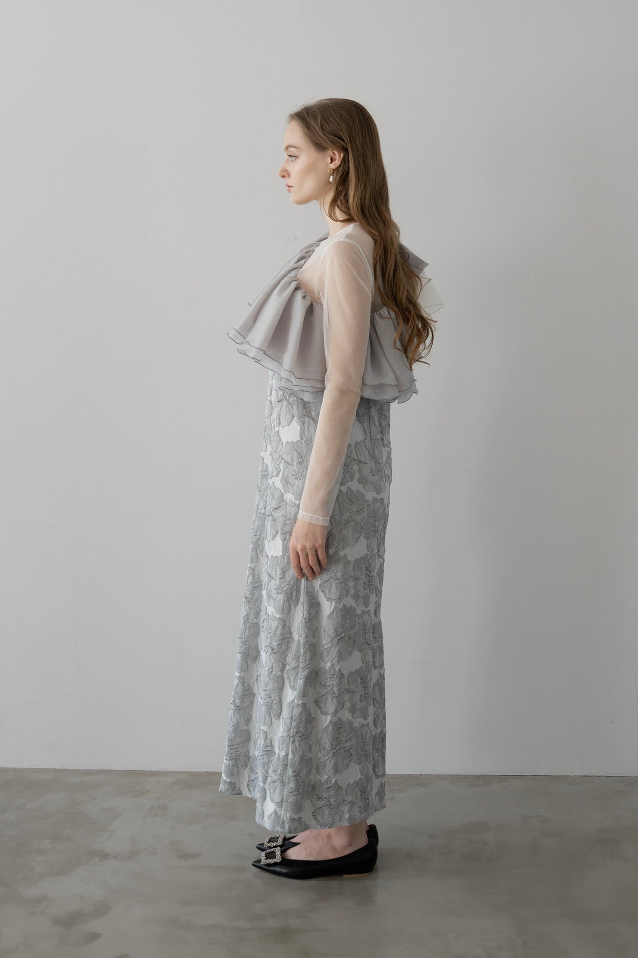 jacquard frill dress – Acka online store