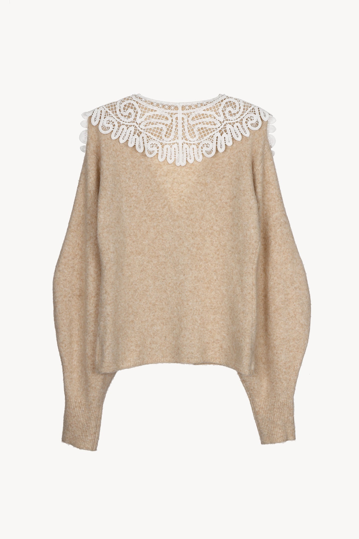 lace collar knit cardigan