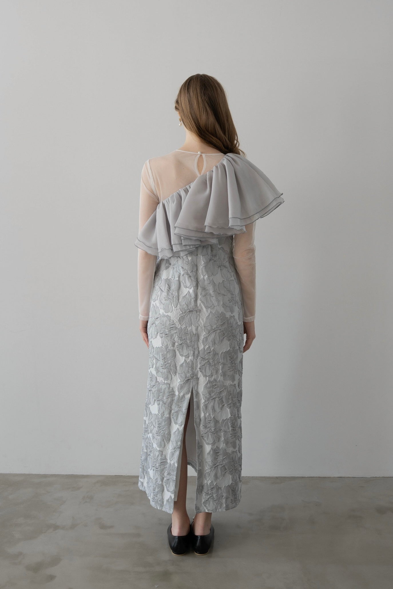 jacquard frill dress – Acka online store