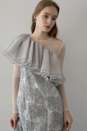 jacquard frill dress – Acka online store