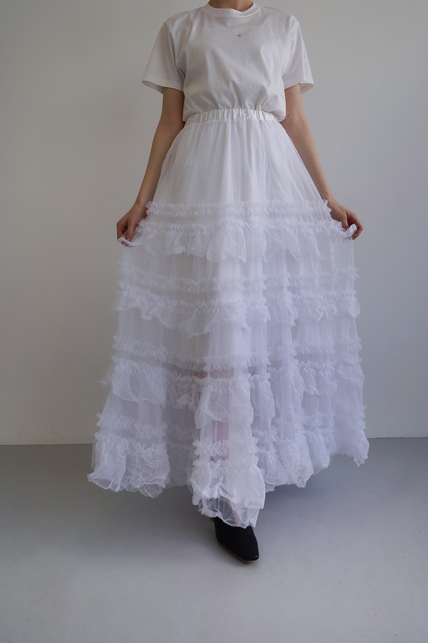 tulle long skirt