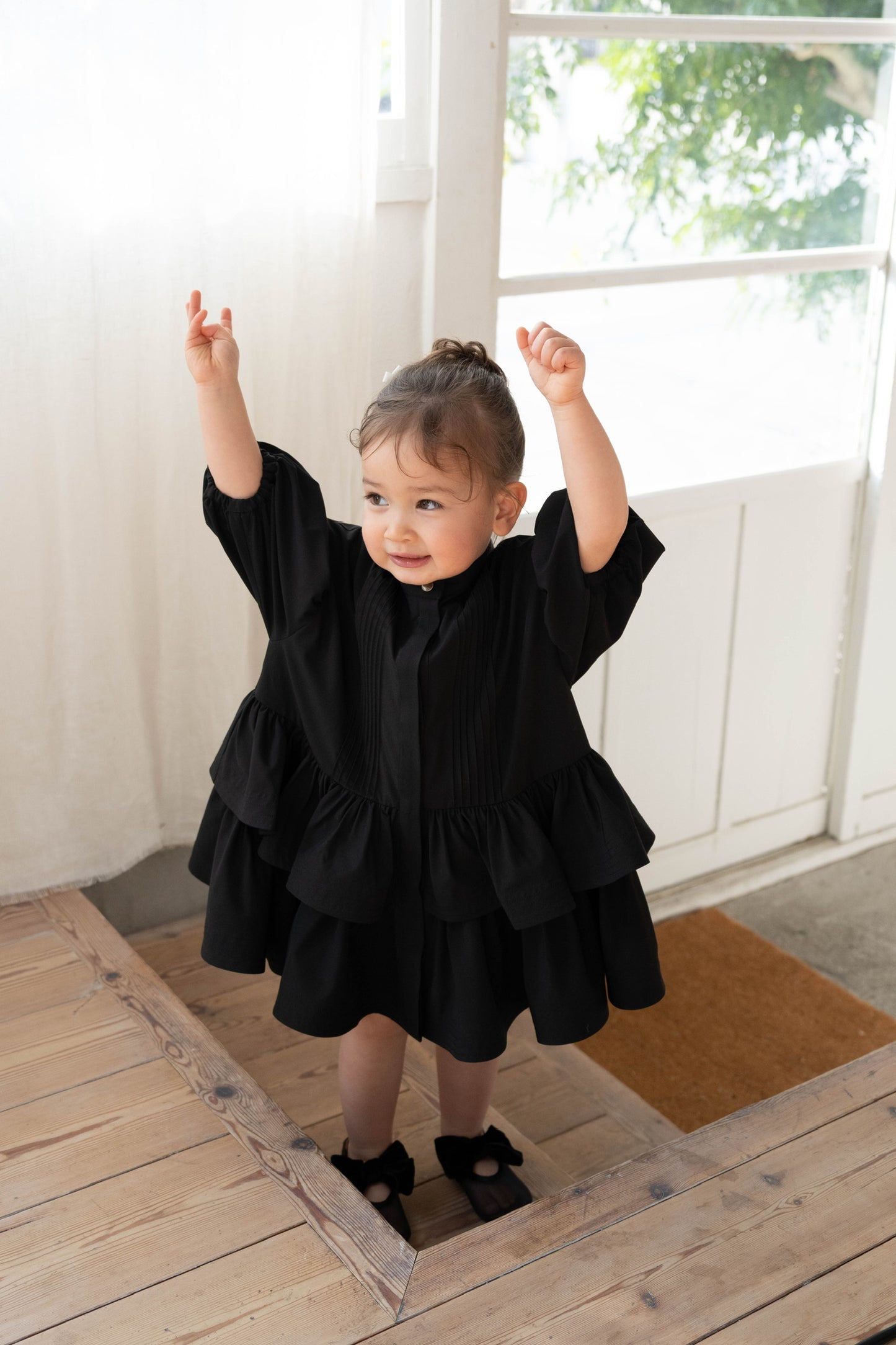 ［kids］ frill shirt one-piece