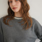 bijou neck cropped sweat