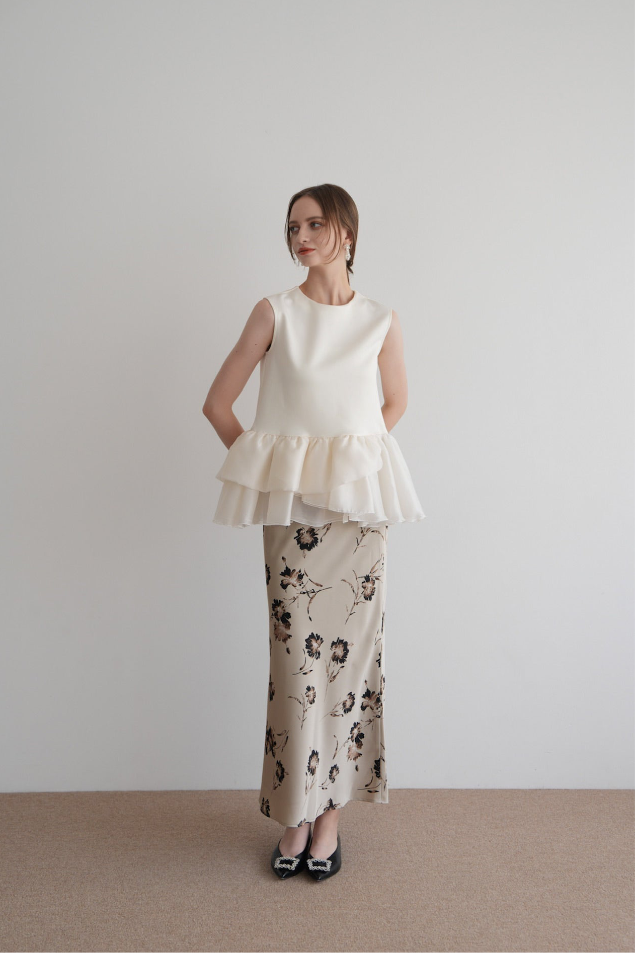 flower satin skirt – Acka online store flower satin skirt – Acka online store
