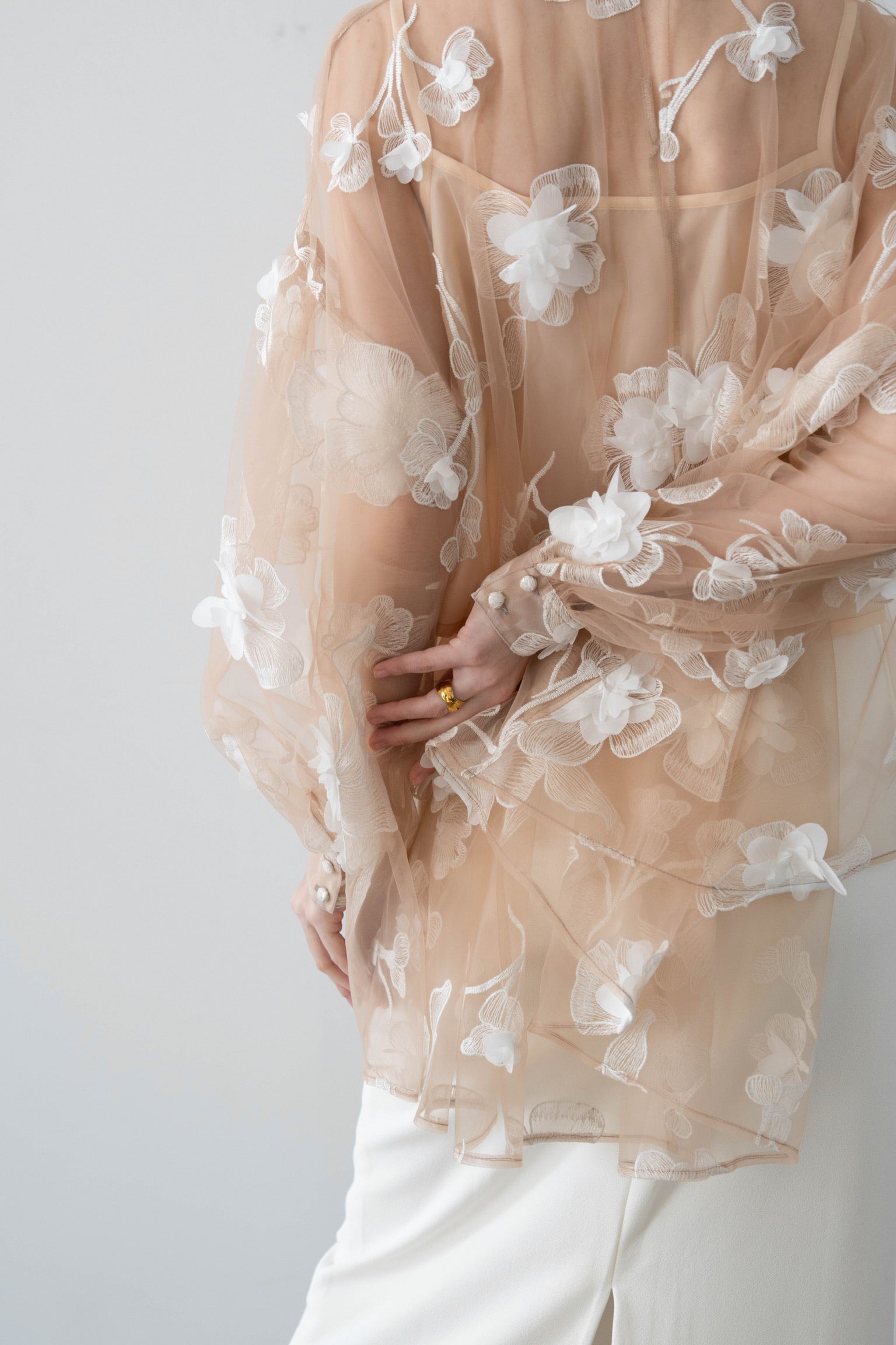sheer over flare blouse – Acka online store