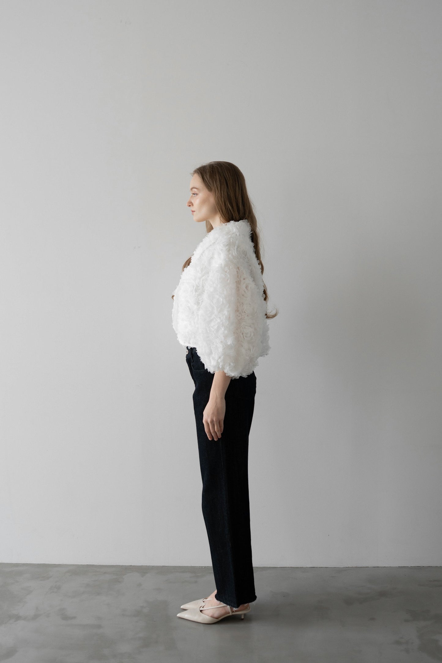 flower tulle blouson