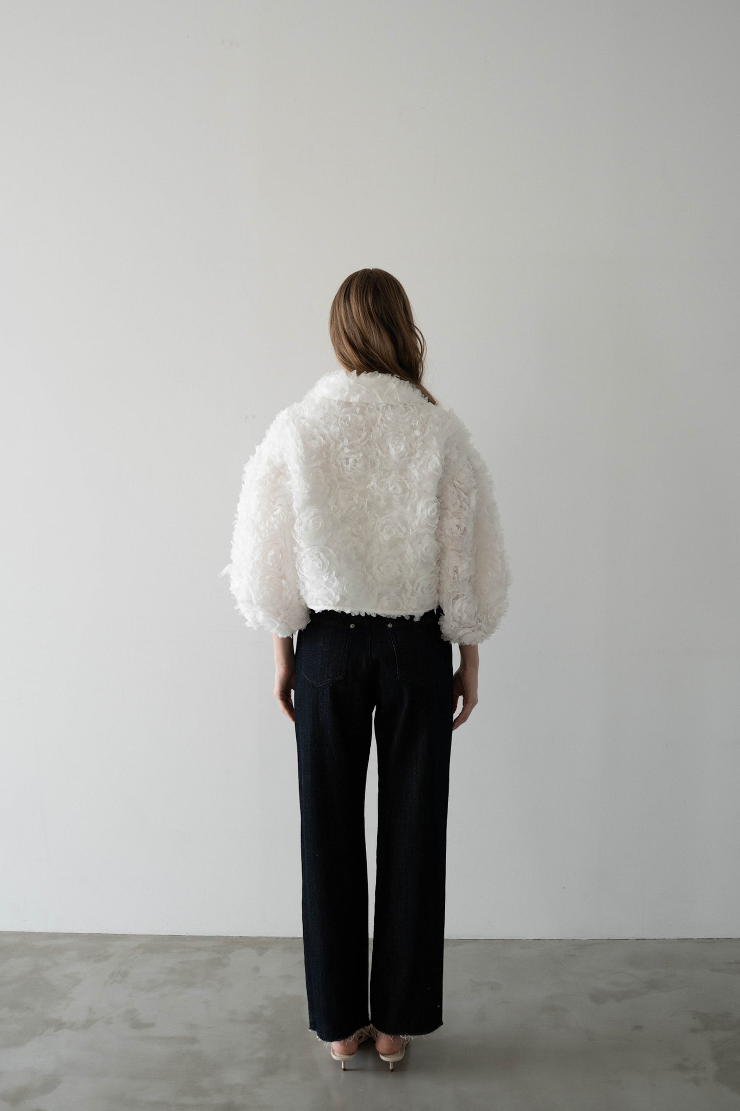 flower tulle blouson