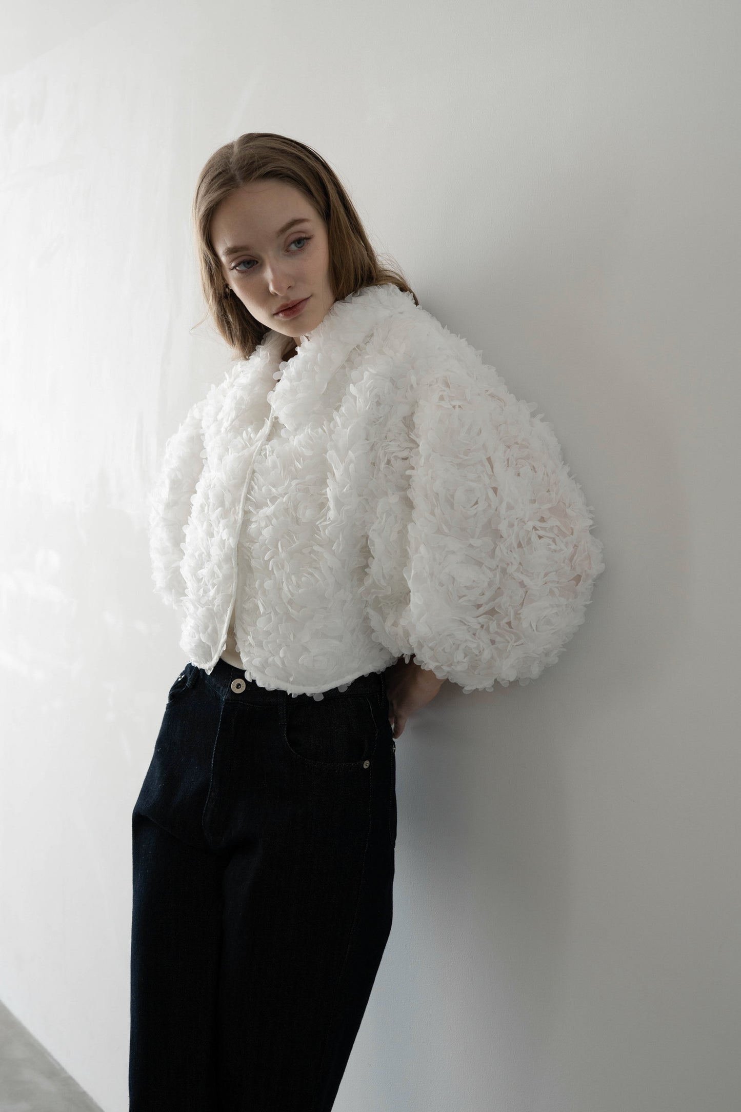 flower tulle blouson