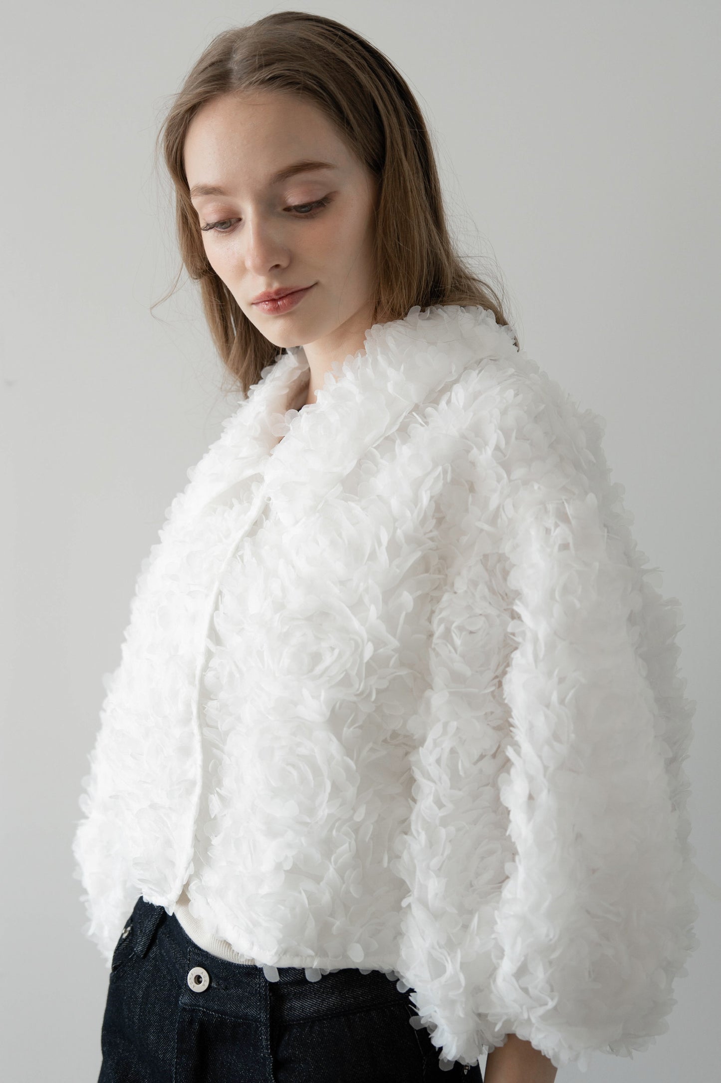 flower tulle blouson