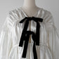 ［Édition］jacquard ribbon blouse