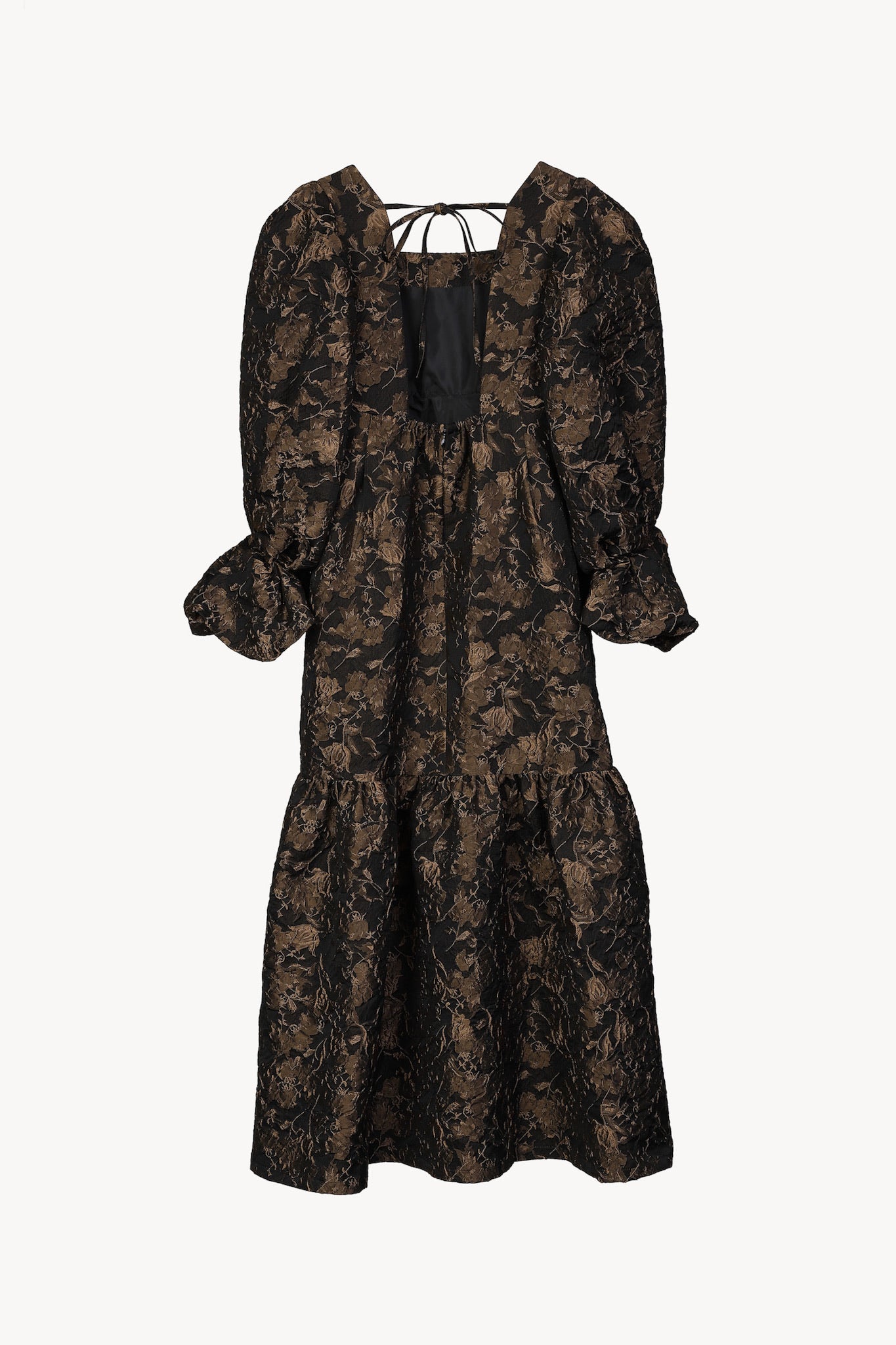 jacquard volume dress