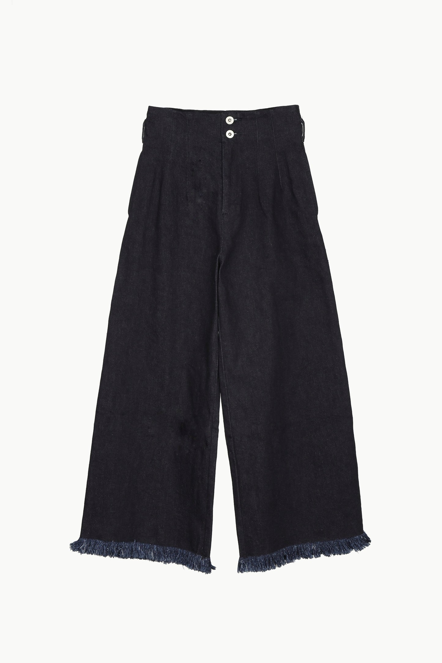 high waist wide denim pants