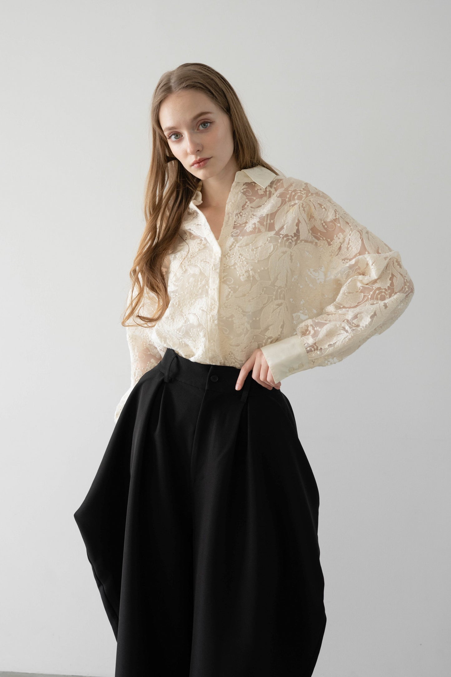 cocoon tuck pants