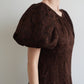 puff sleeve lace dress