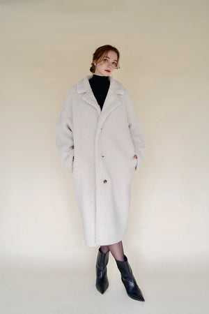 完売品【acka】 ボアロングコート チェスターコート ホワイト size2 reversible boa coat – Acka online store