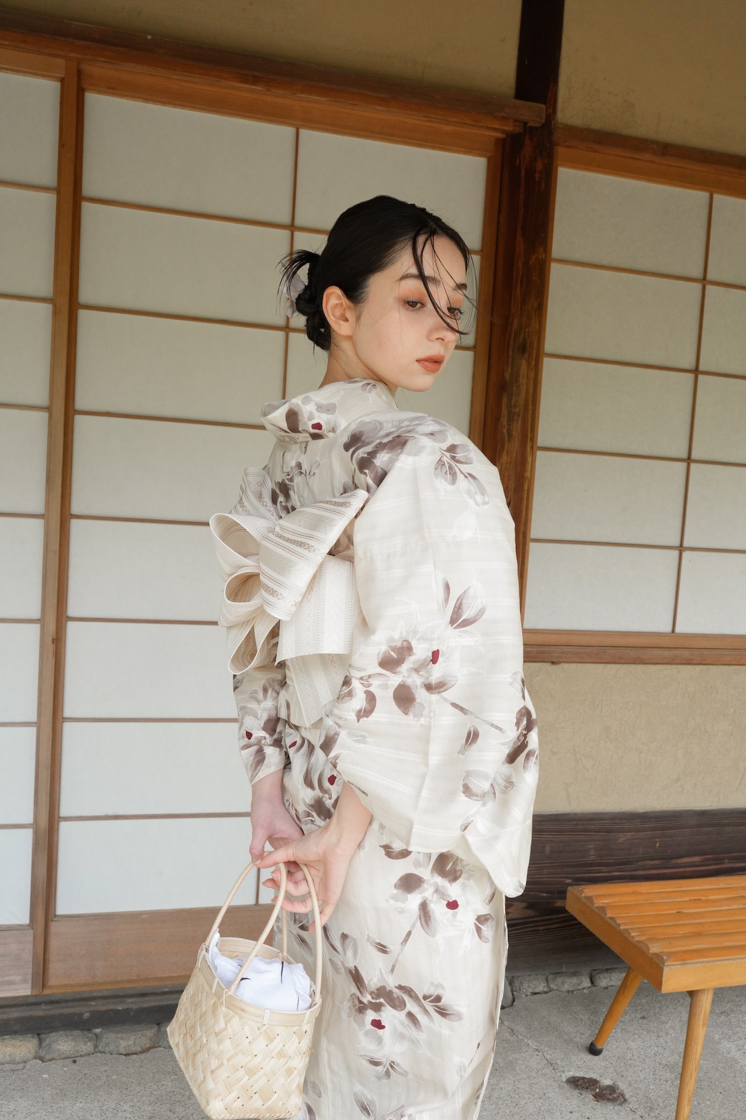 utatanexAcka 山茶花 ベージュ 浴衣3点セット 楽天市場】［utatane×Acka.］山茶花 beige 浴衣3set : utatane