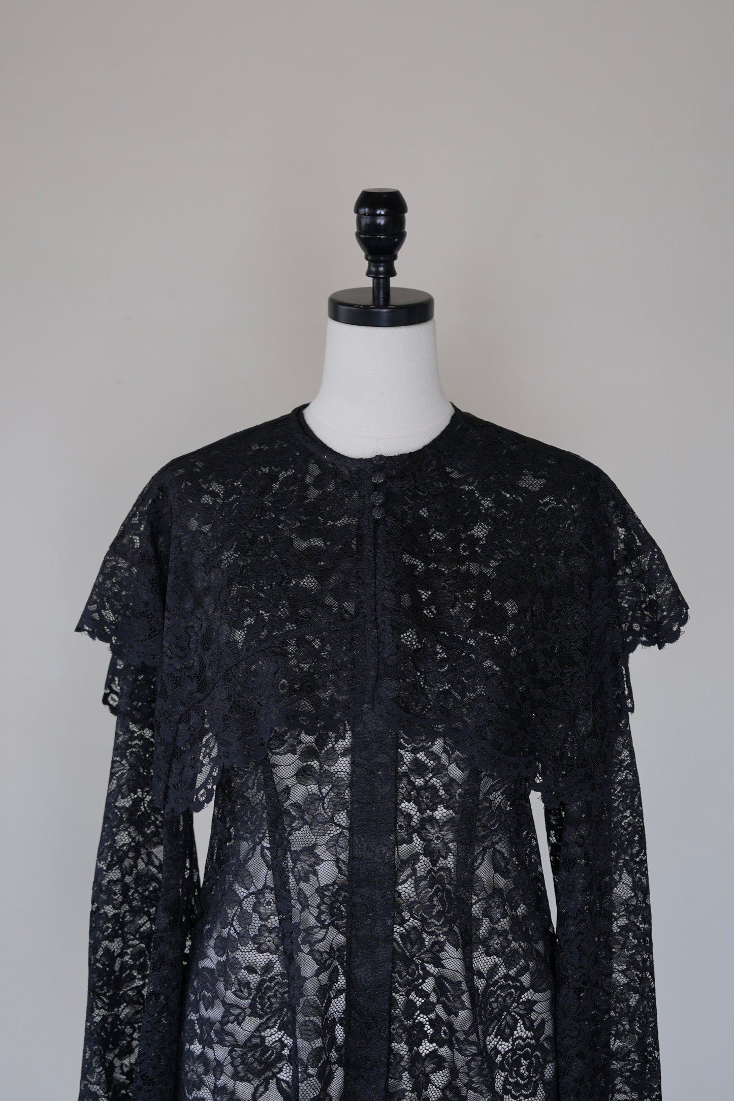 lace cape flare blouse