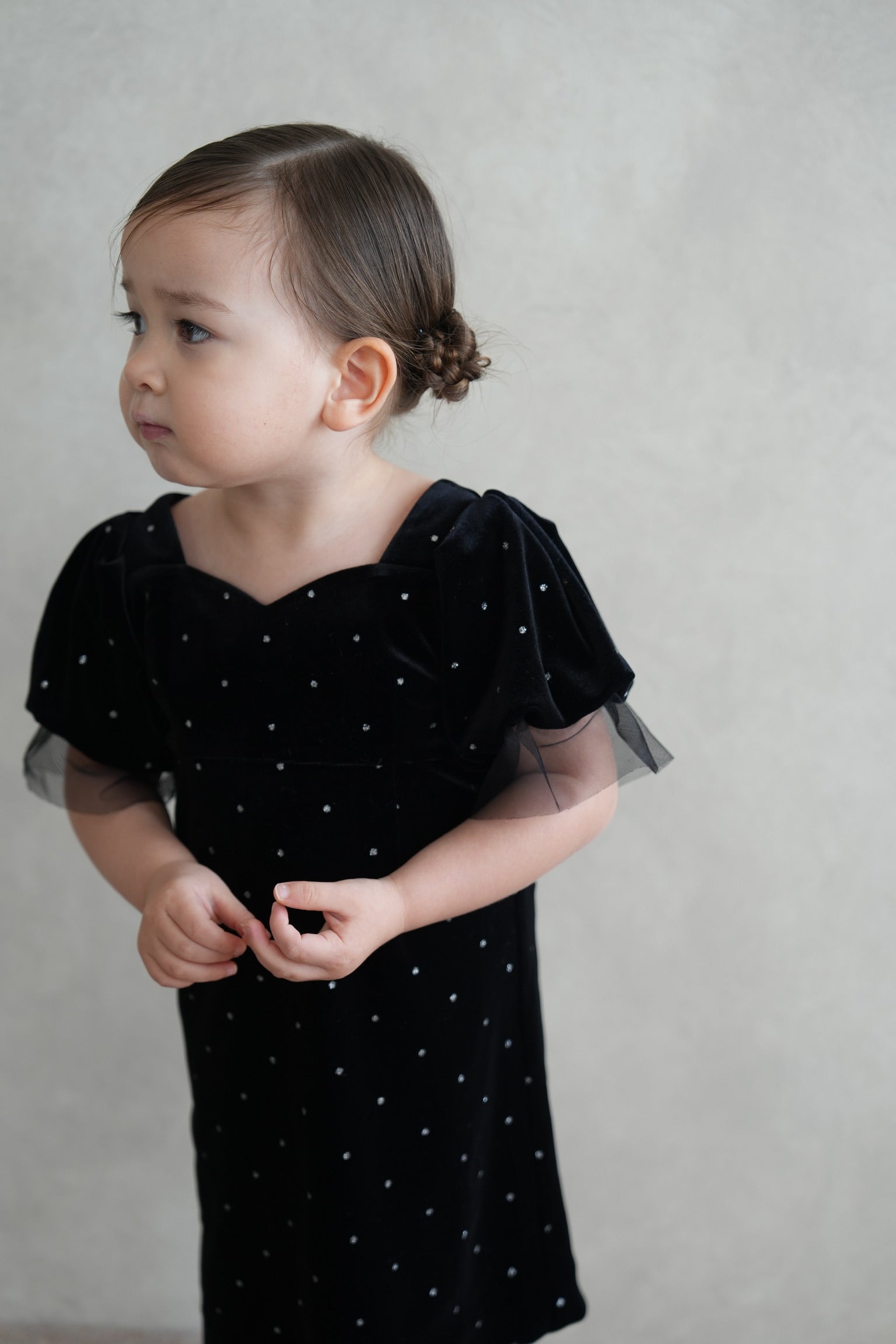 kids］bijou dot velours dress – Acka online store