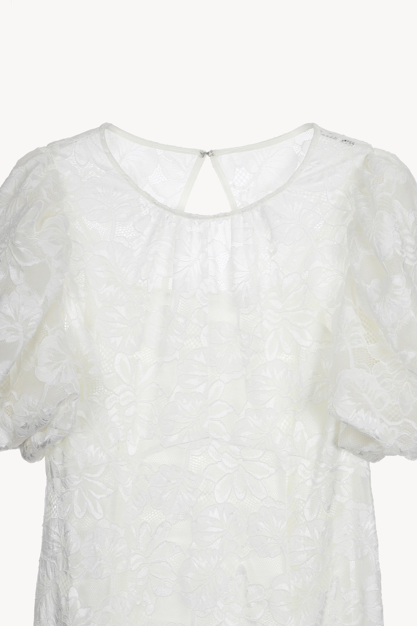 puff sleeve lace dress