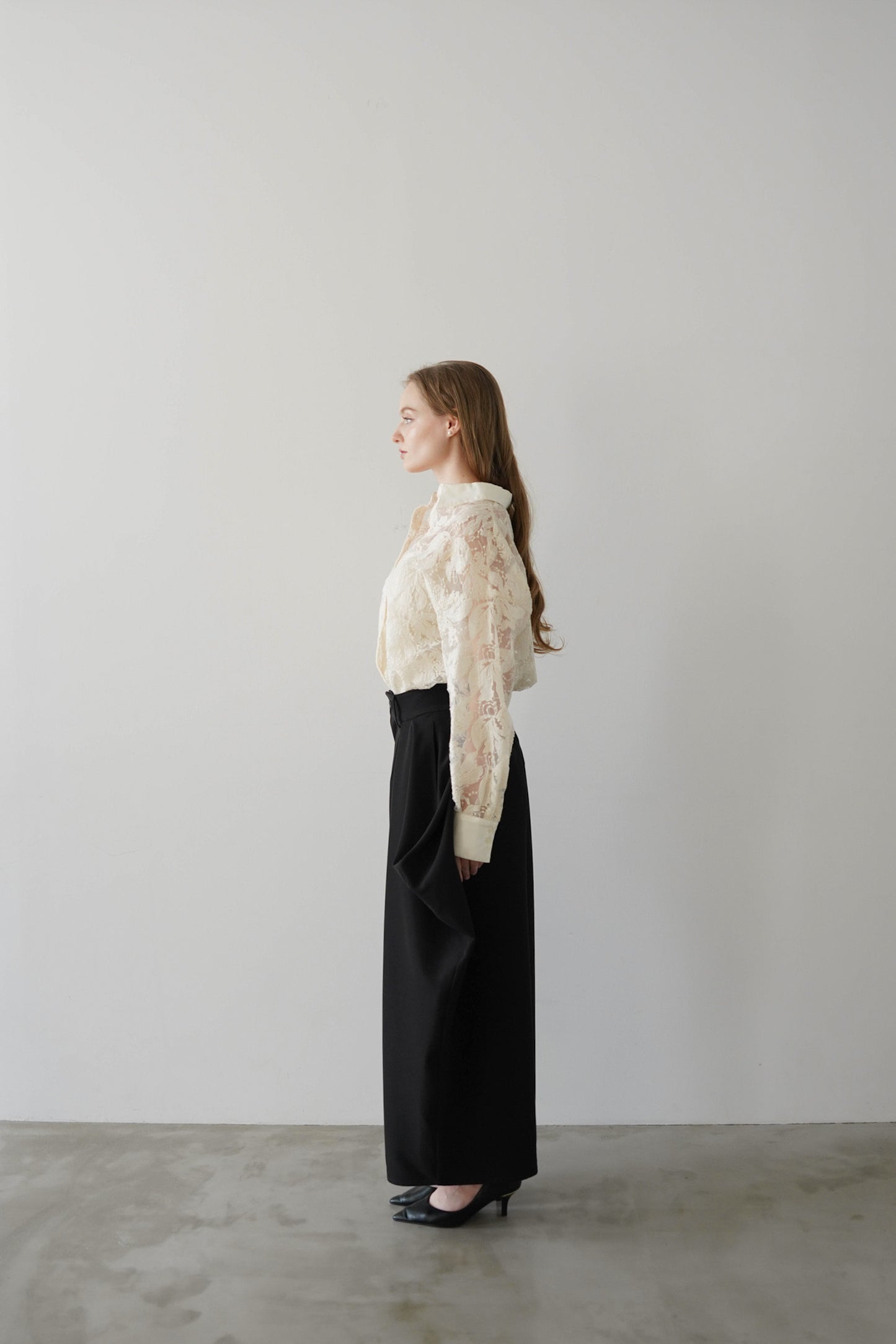 cocoon tuck pants