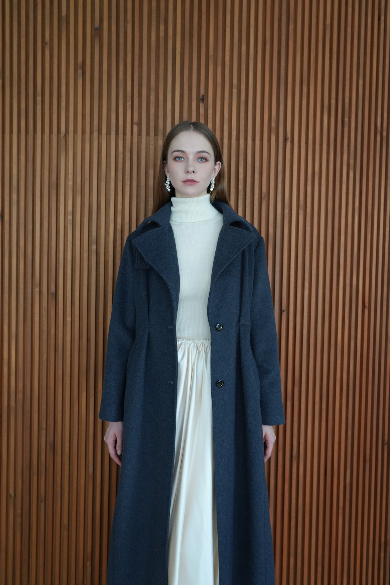 stand collar basic coat