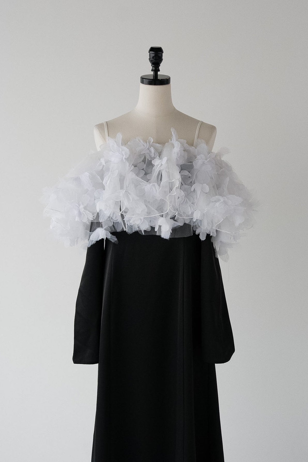 ［Édition］flower motif tulle dress
