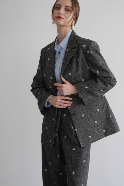 embroidery tailored jacket