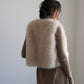 fur short vest