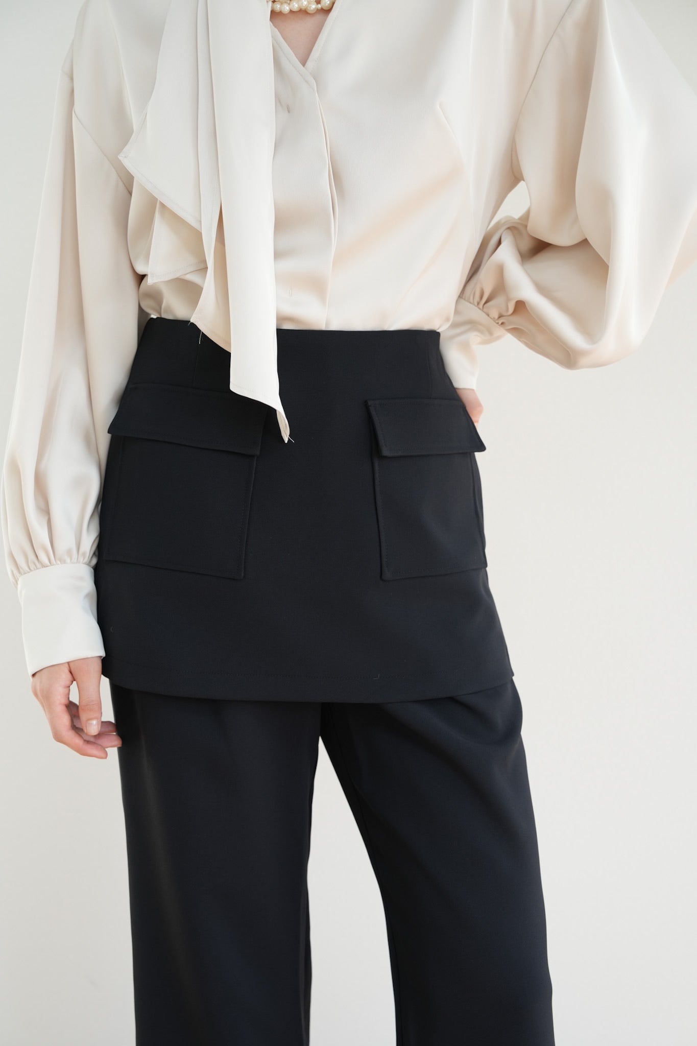 skirt layered pants