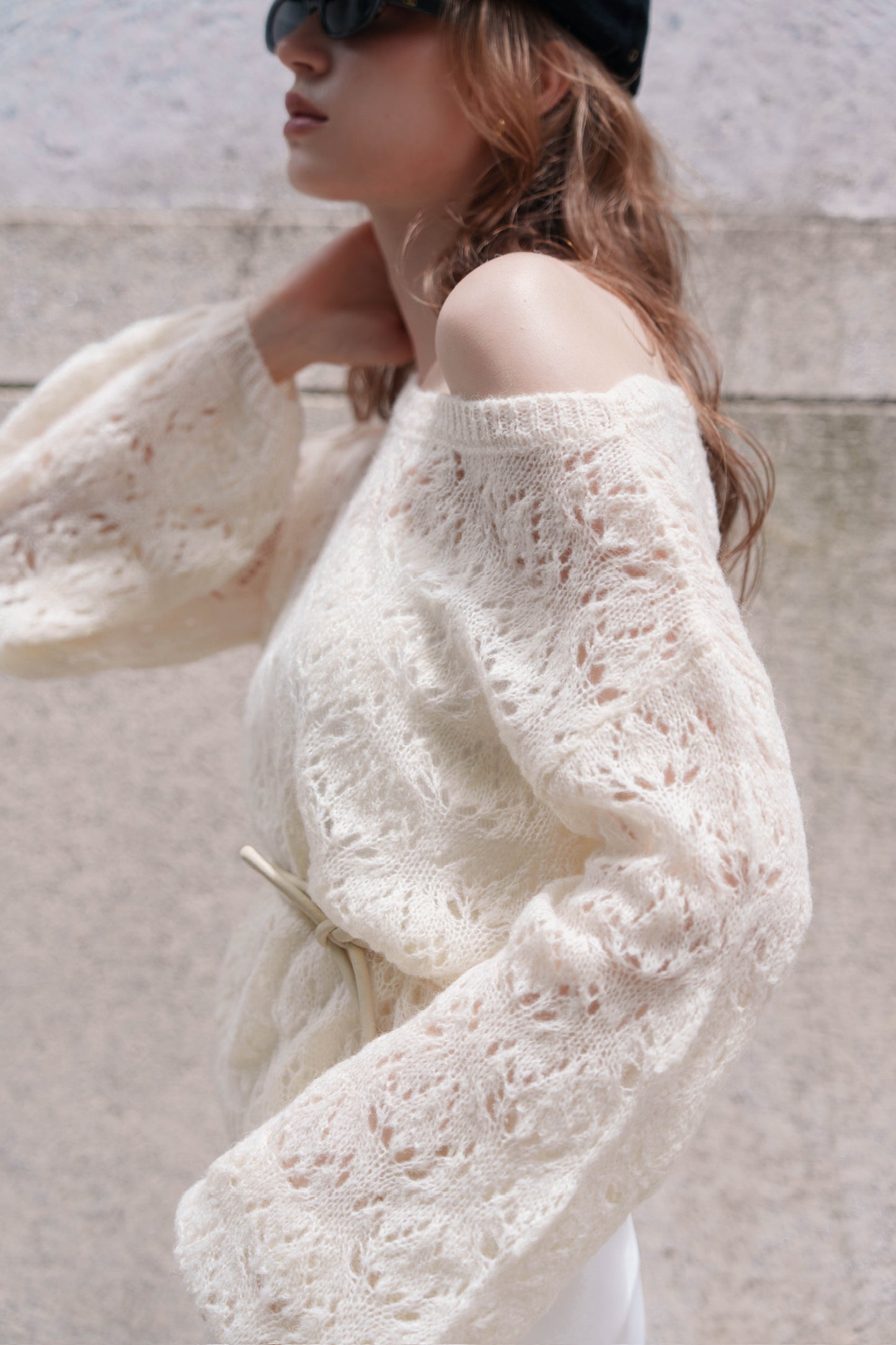 soft lace knit tops