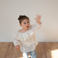 ［kids］embroidery frill blouse