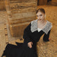 lace collar knit cardigan
