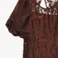 puff sleeve lace dress