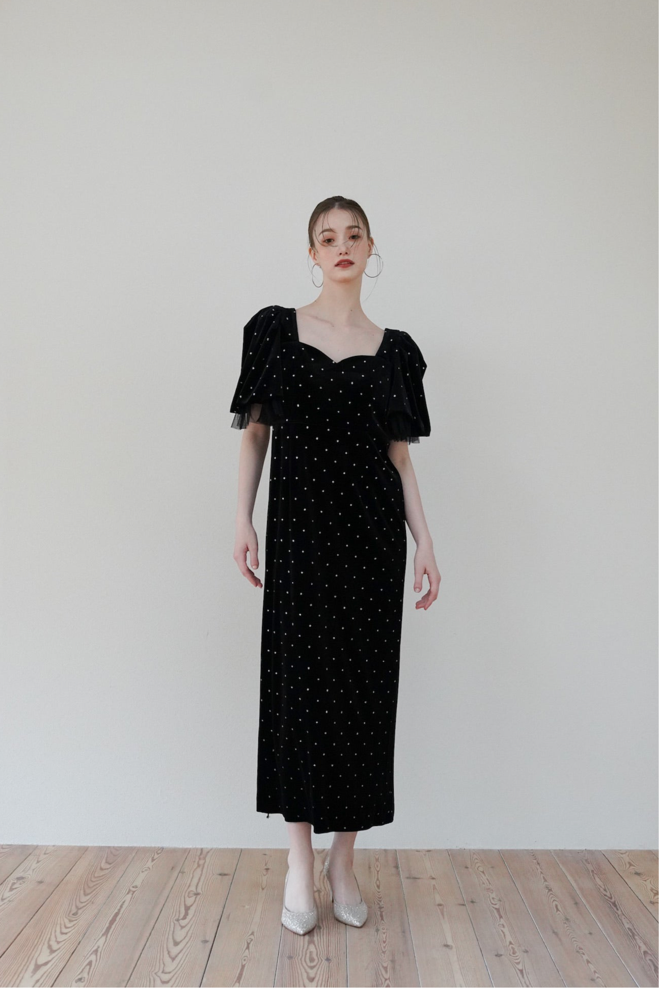 bijou dot velours dress